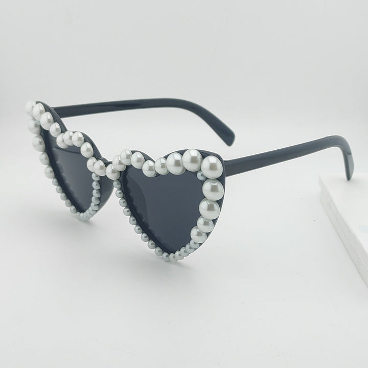 Heart-Shaped Pearl-Accented Sunglasses Kalsten