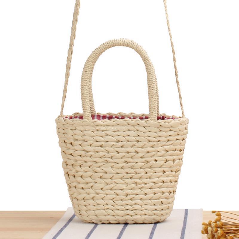 Shoulder bag made of braided natural material Kalsten