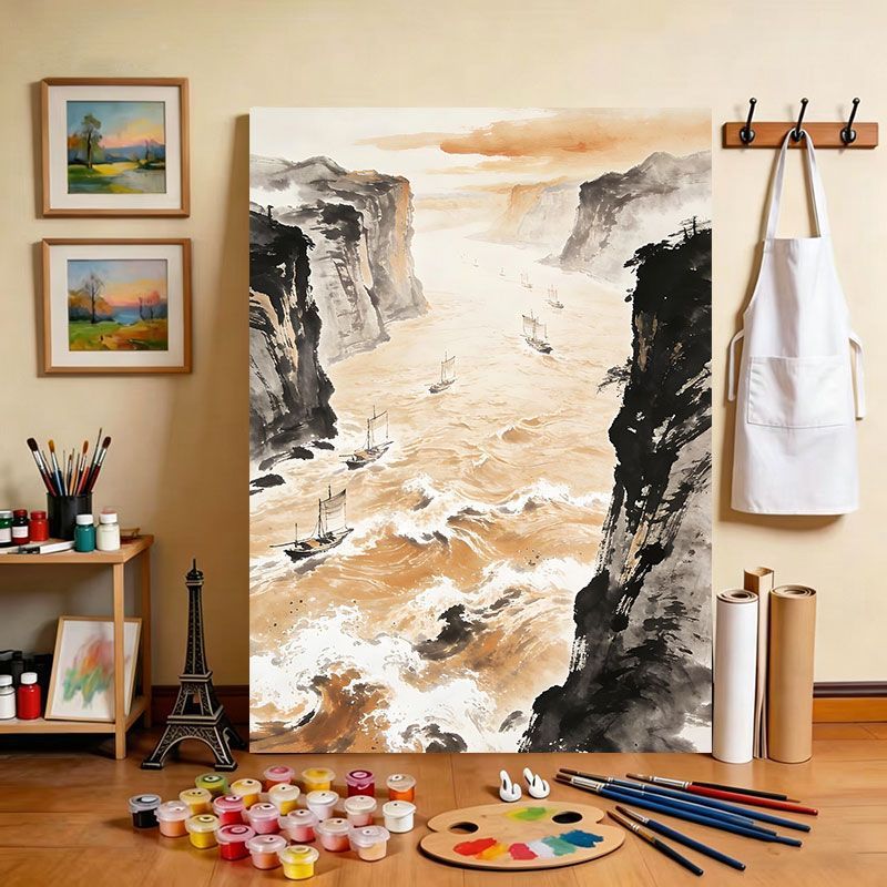 Scenic River Canvas Art Print Kalsten