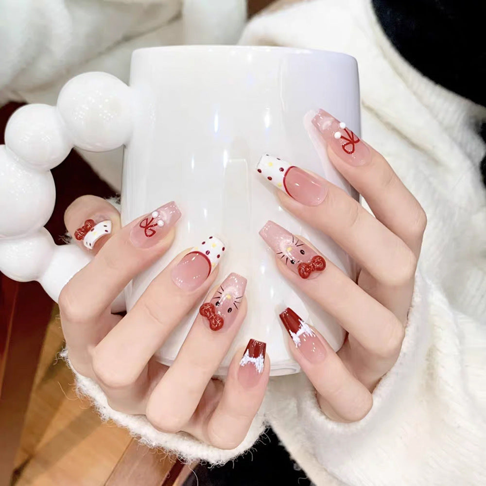 Artificial Nails in Stylish Ombre Design Kalsten