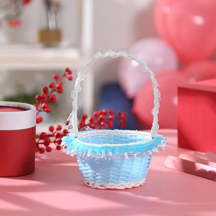 Ladies Decorative Child Basket with Ruffles Kalsten