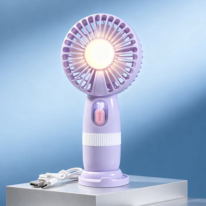 Women’s Portable USB Hand Fan with LED Lights and Creative Design Kalsten