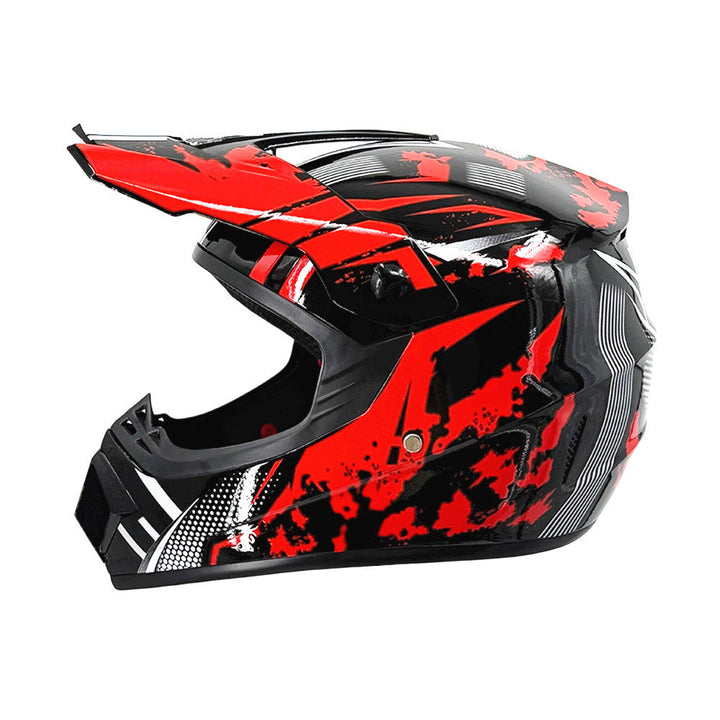 full-face motocross helmet with extended visor and reinforced chin guard Kalsten