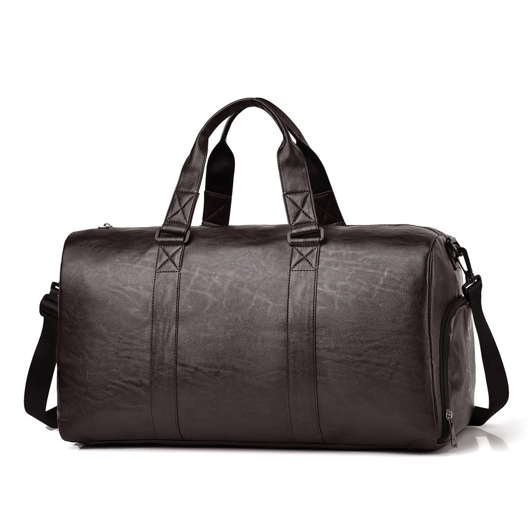 Travel bag made of high-quality leather with robust carrying handles Kalsten