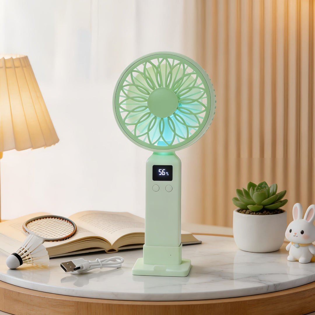Women Portable Mini Fan with Digital Control Kalsten