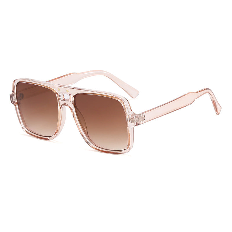 Women's square oversized sunglasses with trendy transparent frame Kalsten