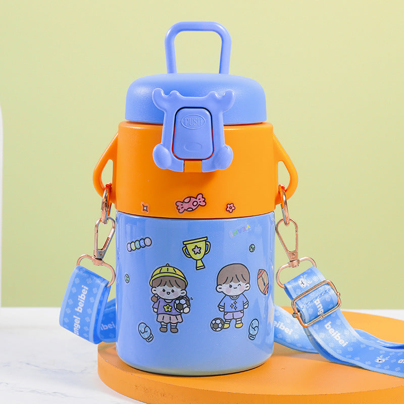 Women's Insulated Drinking Bottle with Multiple Carry Options and Cheerful Design Kalsten