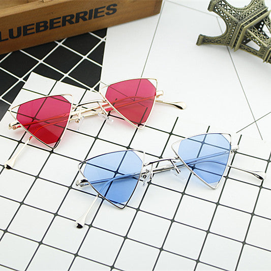 Ladies geometric sunglasses with elegant metal frame Kalsten