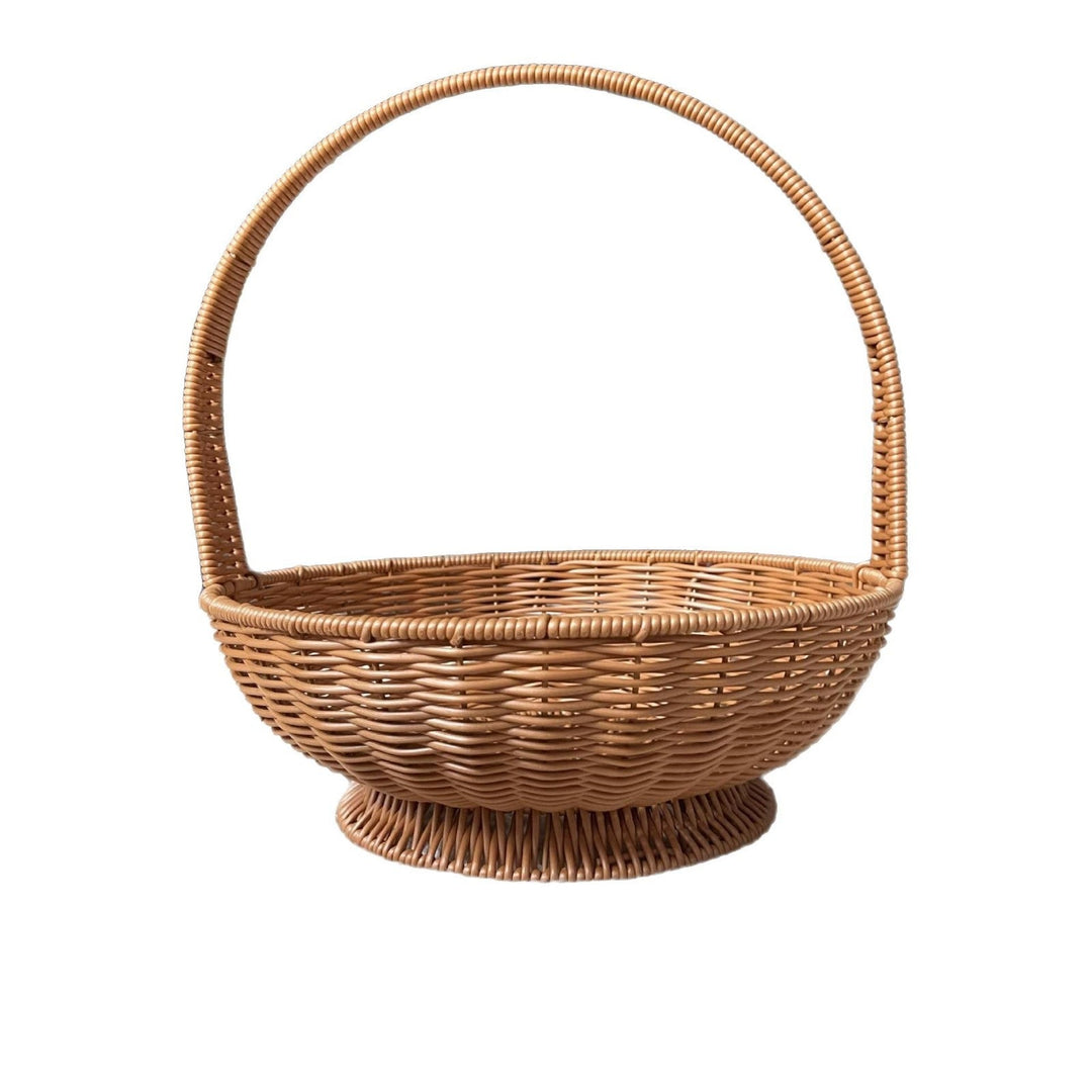 Women's round pasture basket with practical handle Kalsten