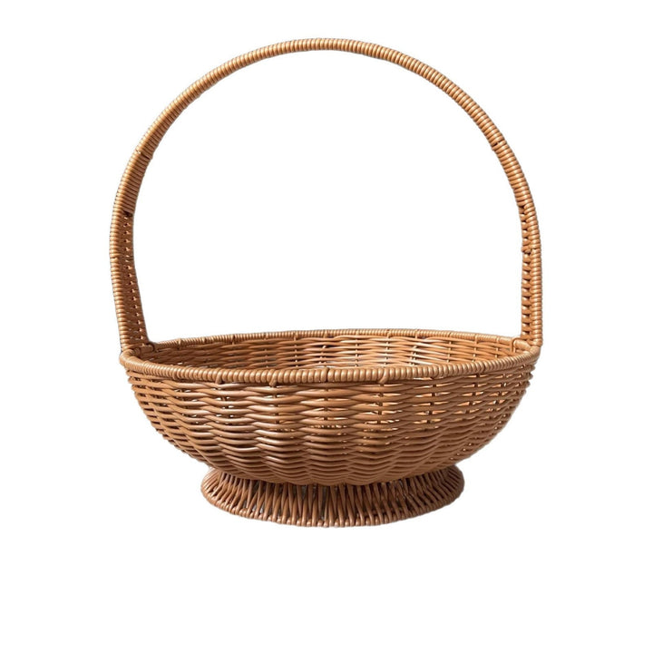 Women's round pasture basket with practical handle Kalsten