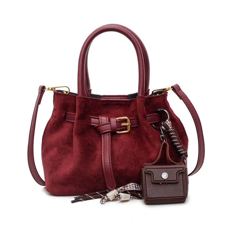Elegant Suede Handheld Bag Kalsten