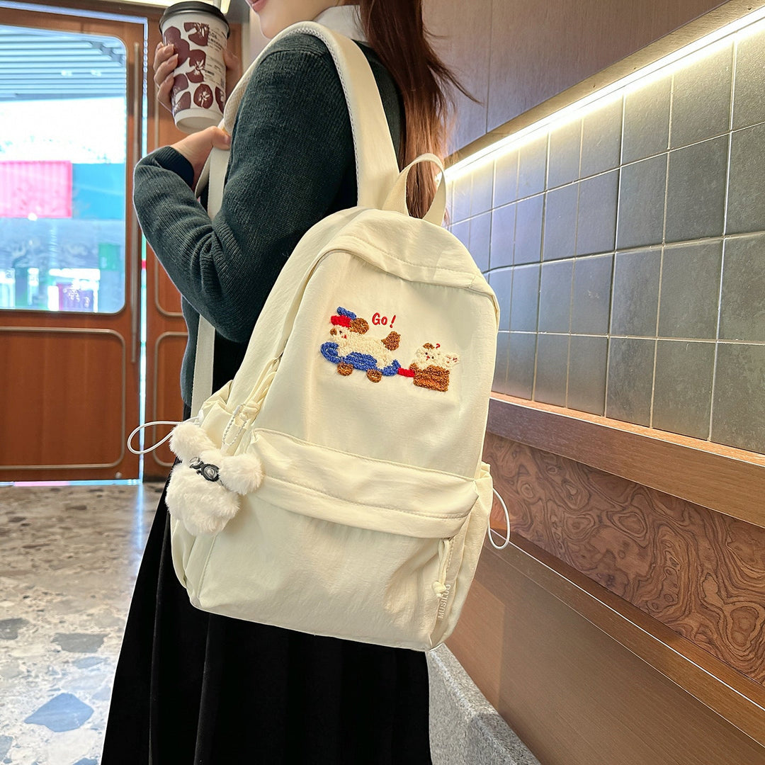 Playful Embroidered Backpack Kalsten