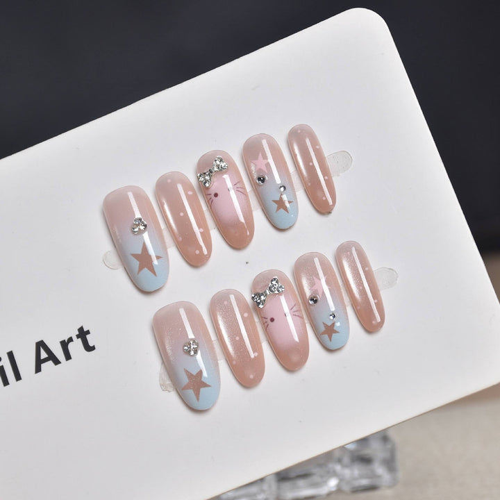 Star-Embellished Press-On Nail Extensions Kalsten