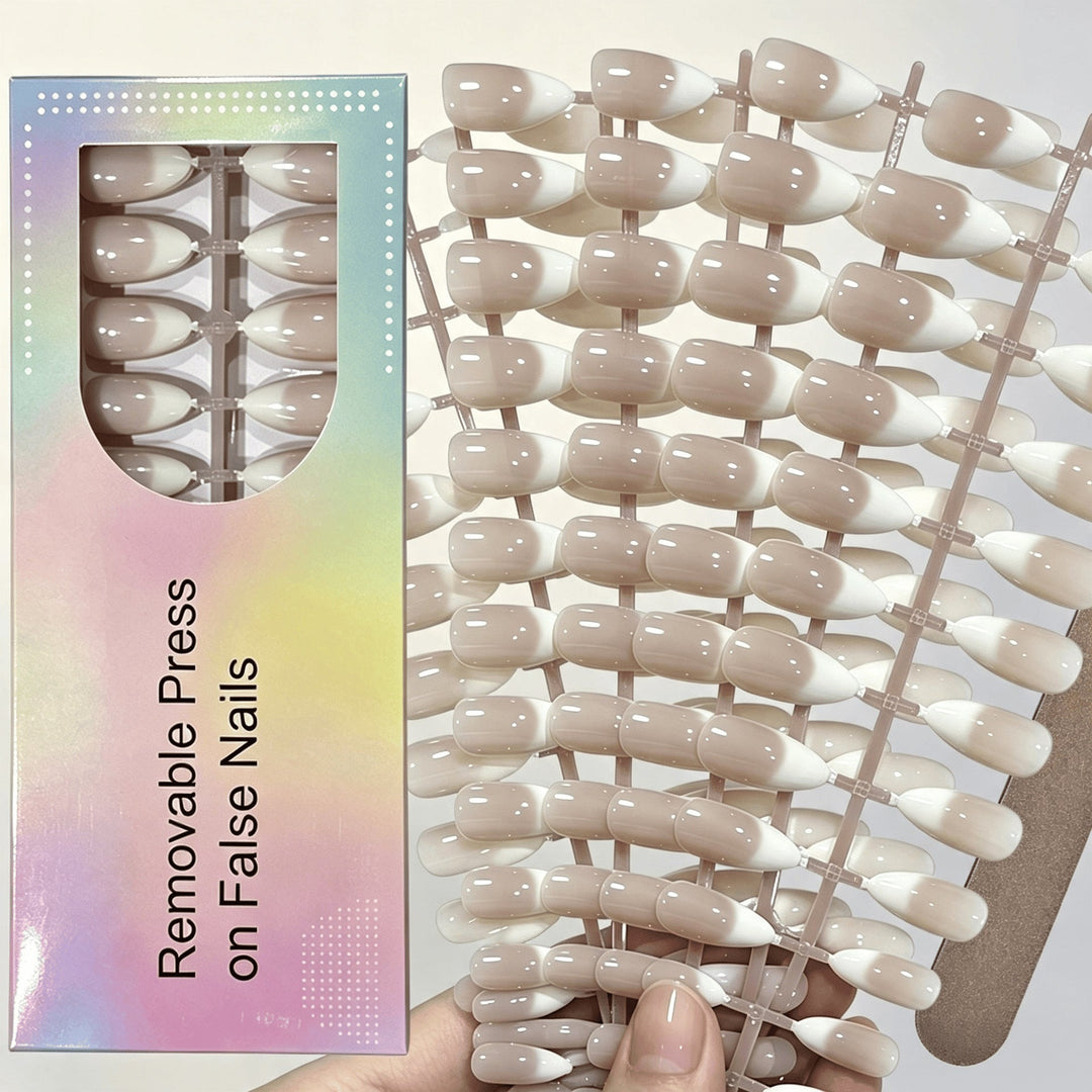 Elegant Gradient French Tip Press-On Nails Kalsten