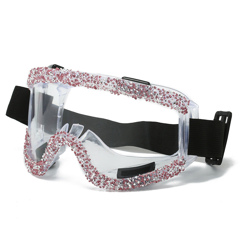 Women's glamorous ski goggles with sparkling decorative frame Kalsten