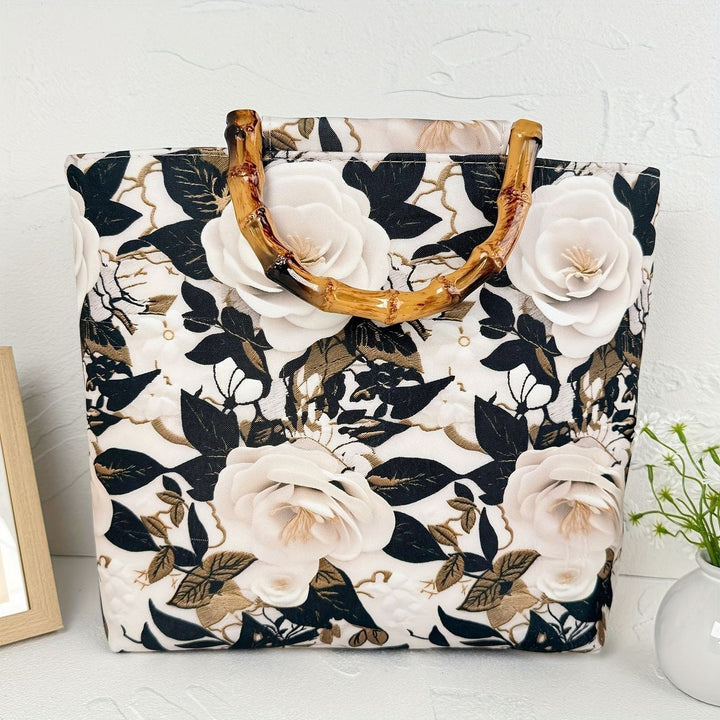 Beach bag with bamboo handles Kalsten