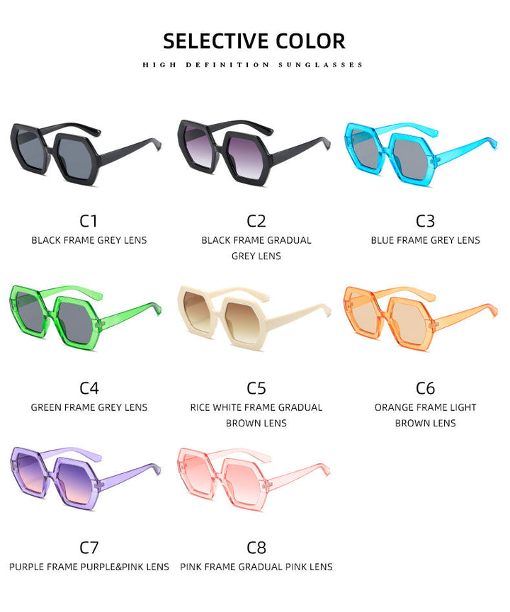 Ladies hexagonal sunglasses with comfortable frame Kalsten