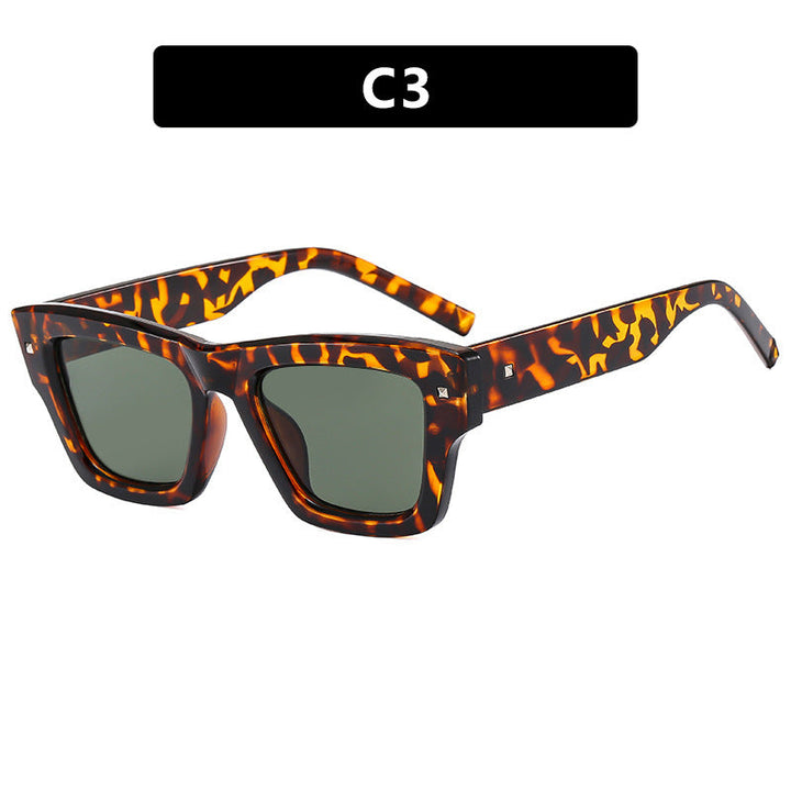 Ladies fashionable rectangular glasses with multifaceted design Kalsten