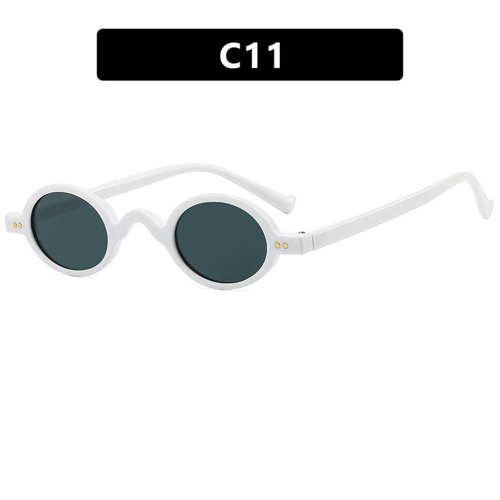 Women's round sunglasses with distinctive design and high-quality plastic frame Kalsten