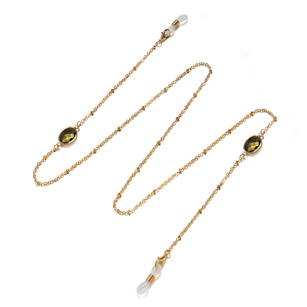 Chic Gemstone-Accented Eyewear Chain Kalsten