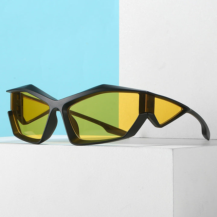 Women's sporty performance sunglasses with modern geometry frame Kalsten