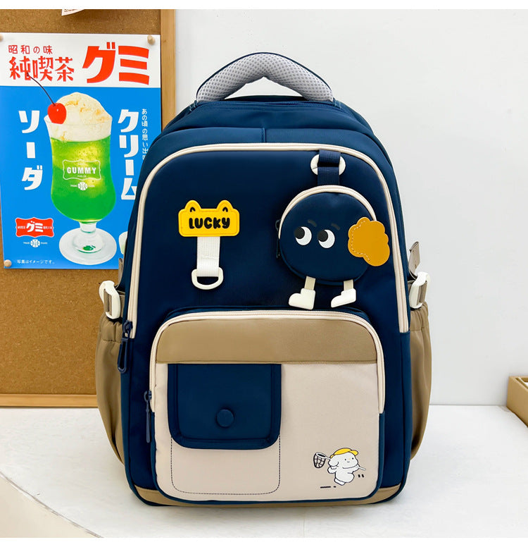 Cute Character-Designed Multi-Pocket School Backpack Kalsten