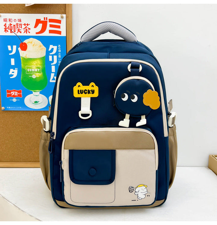 Cute Character-Designed Multi-Pocket School Backpack Kalsten
