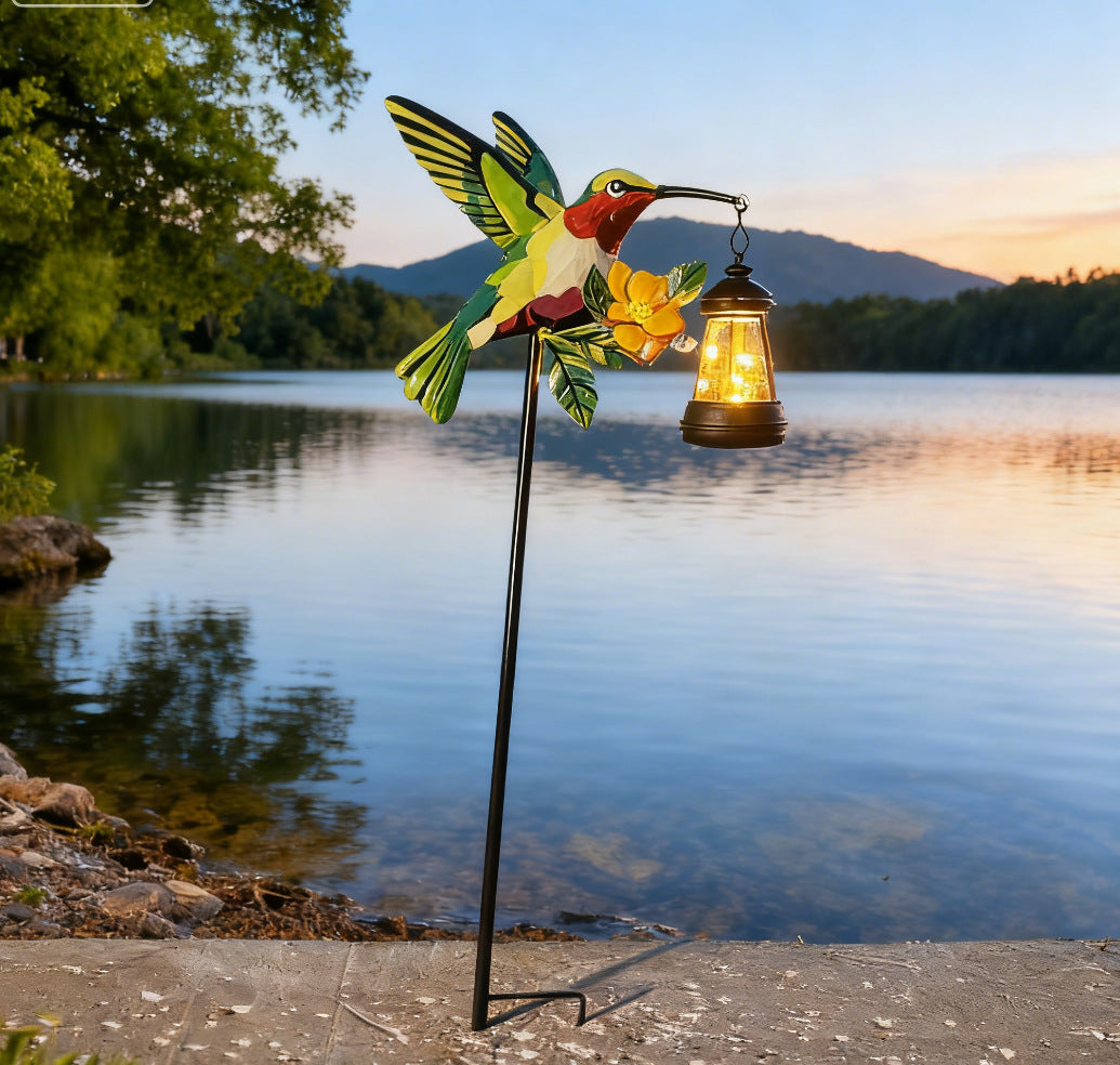 Decorative Solar Flamingo Garden Stake Lamp With Adjustable Metal Arm And Integrated LED Kalsten