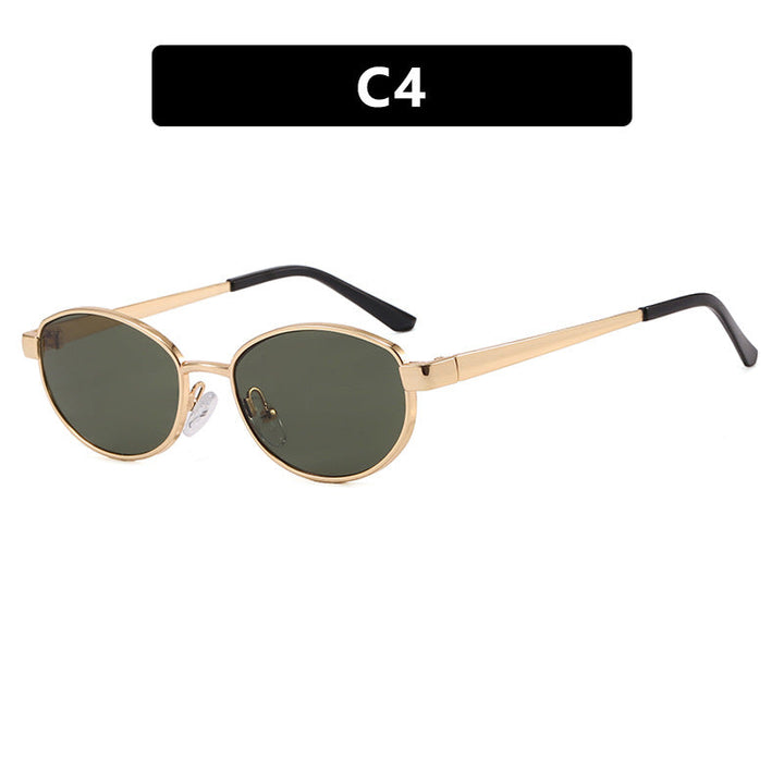 Women's fashionable sunglasses in an elegant oval design with a high-quality metal frame Kalsten
