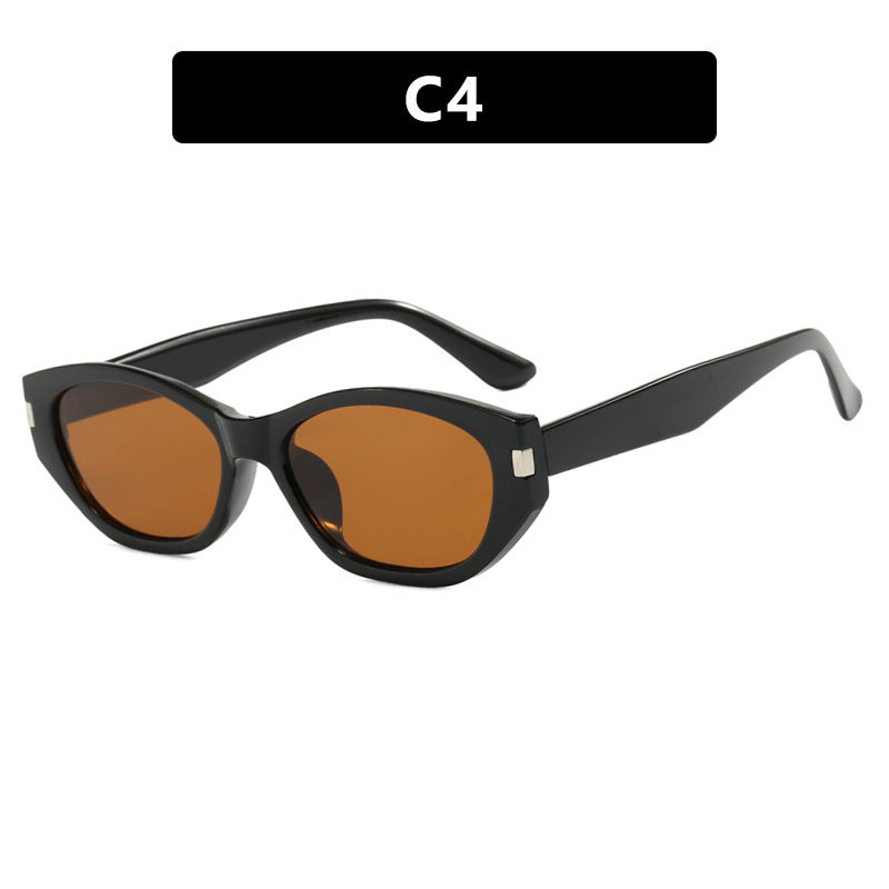 Women's fashionable cat-eye sunglasses with elegant, transparent frame Kalsten