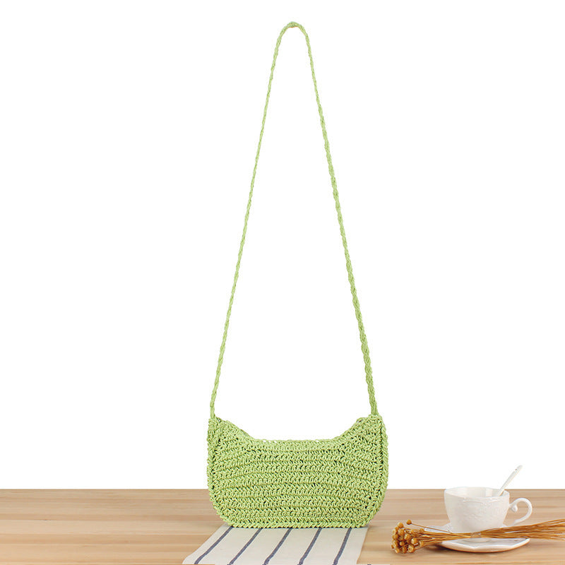 Elegant Shoulder Bag In Minimalist Crochet Design Kalsten