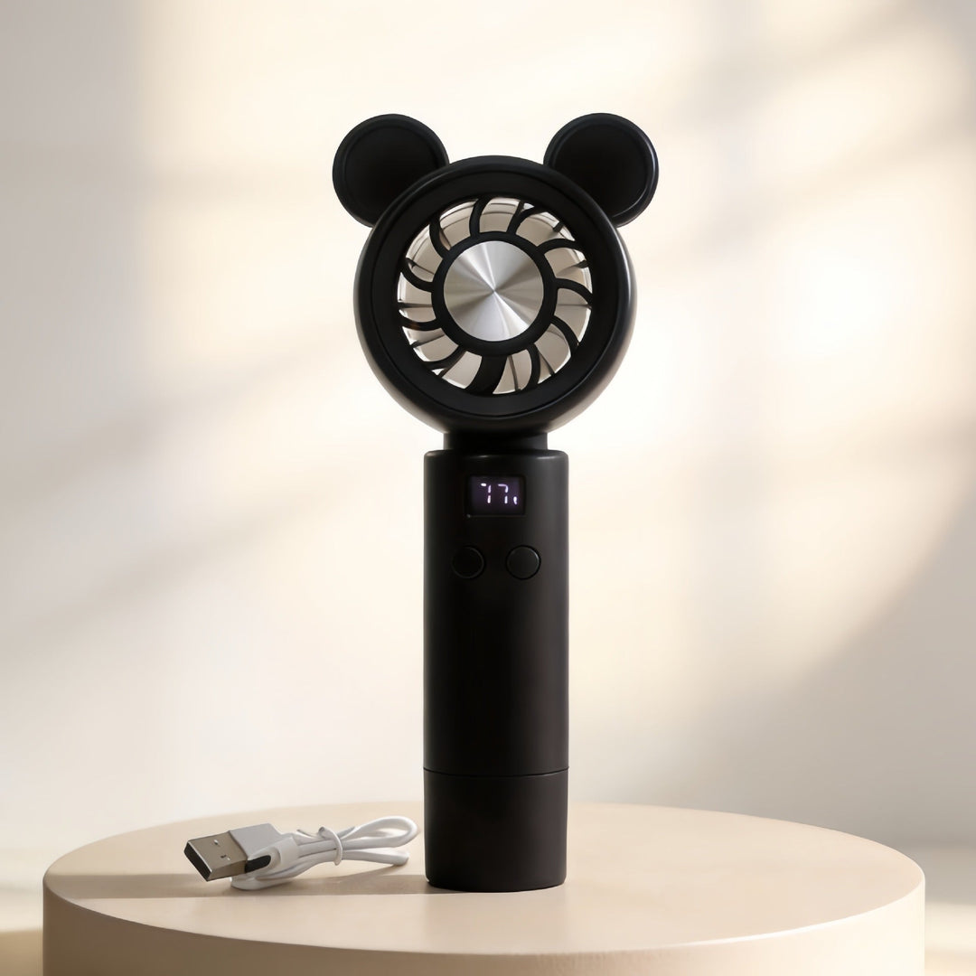 Ladies portable mini fan with digital speed display Kalsten