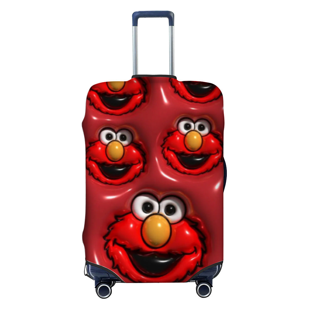 Unisex stretchable suitcase cover with impressionist landscape print and zipper for trolley with swivel wheels Kalsten