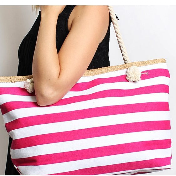 Beach bag made of high-quality canvas with sturdy rope handles Kalsten