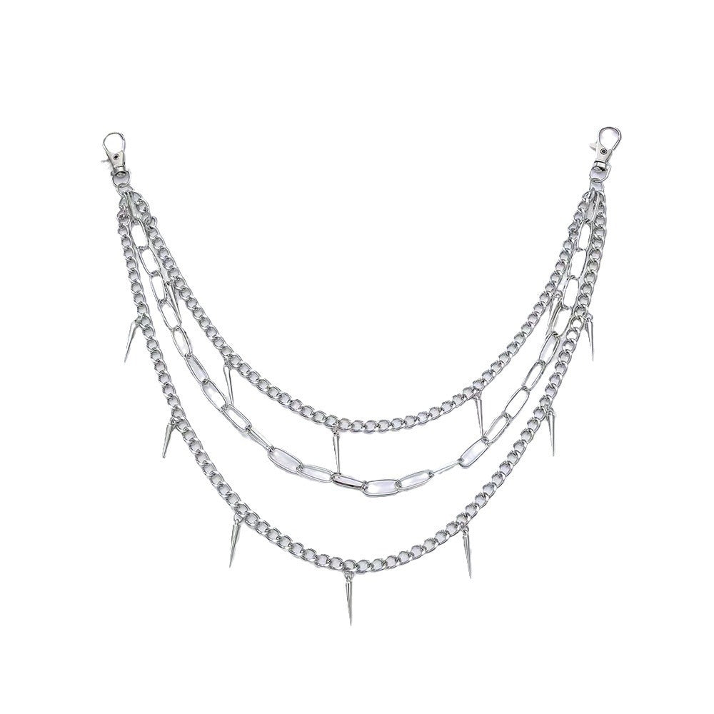 Fashionable chain belt with spiked details Kalsten