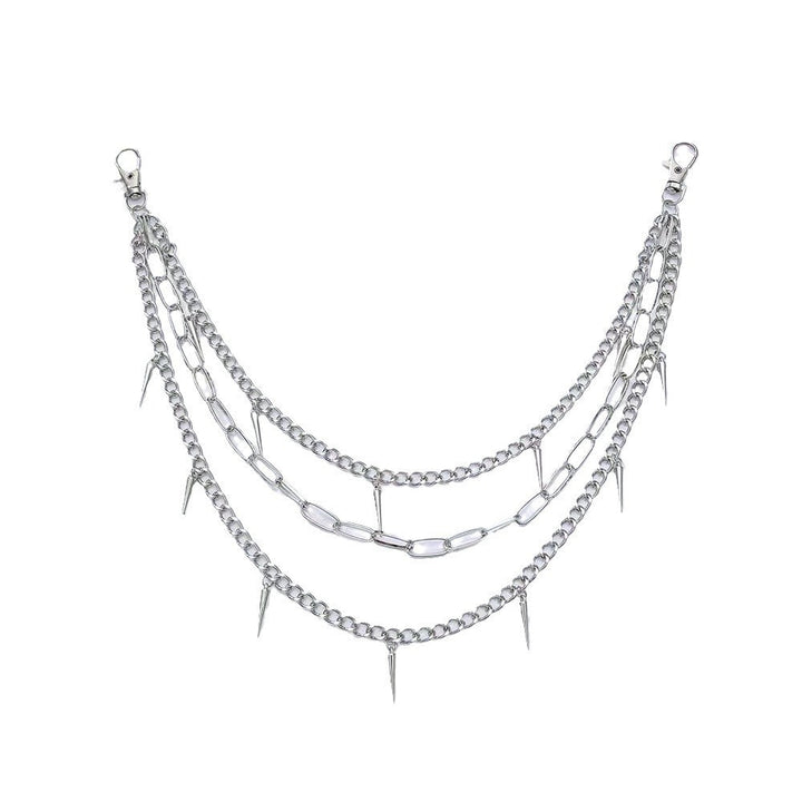 Fashionable chain belt with spiked details Kalsten