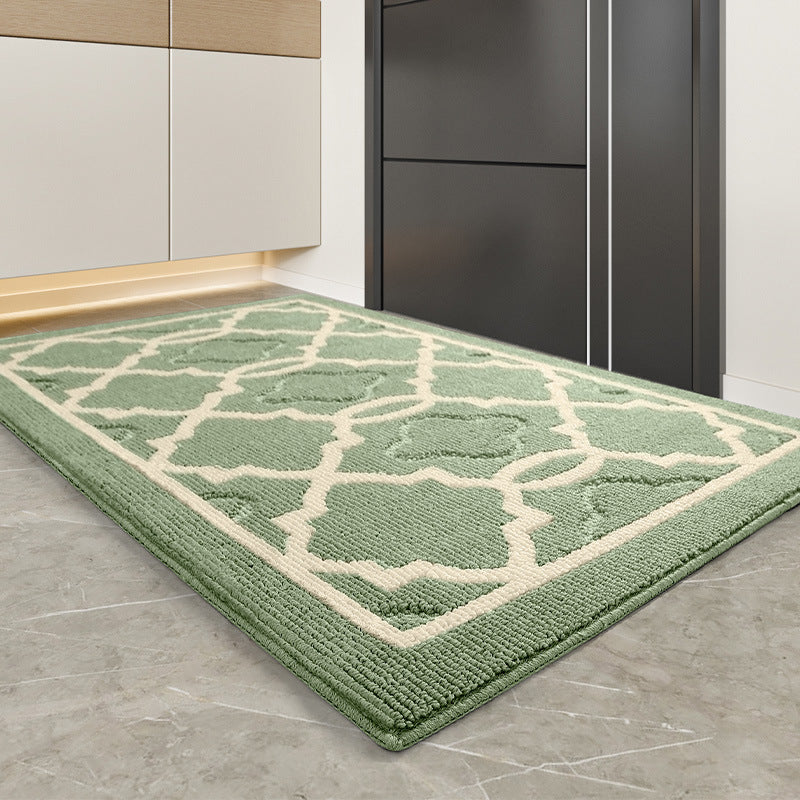 Plush Geometric Kitchen Runner Mat Kalsten
