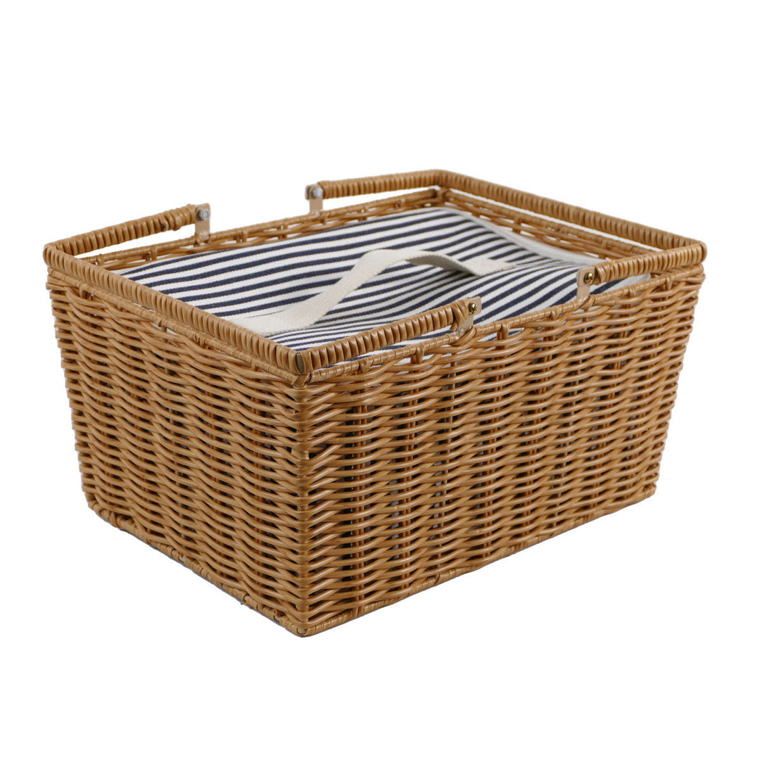 Women's storage basket with removable fabric insert and sturdy carrying handles Kalsten