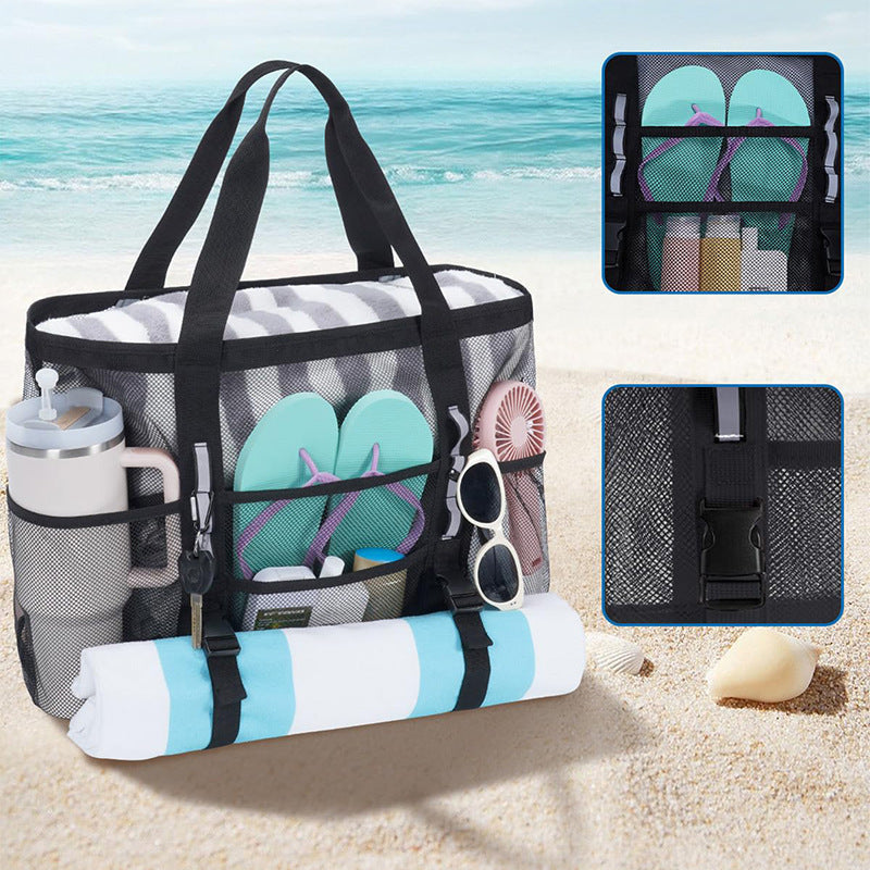Multifunctional beach bag with mesh design Kalsten