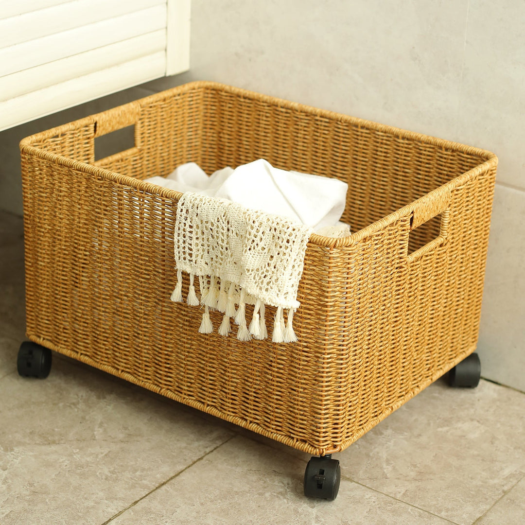 Rolling Woven Storage Basket Kalsten