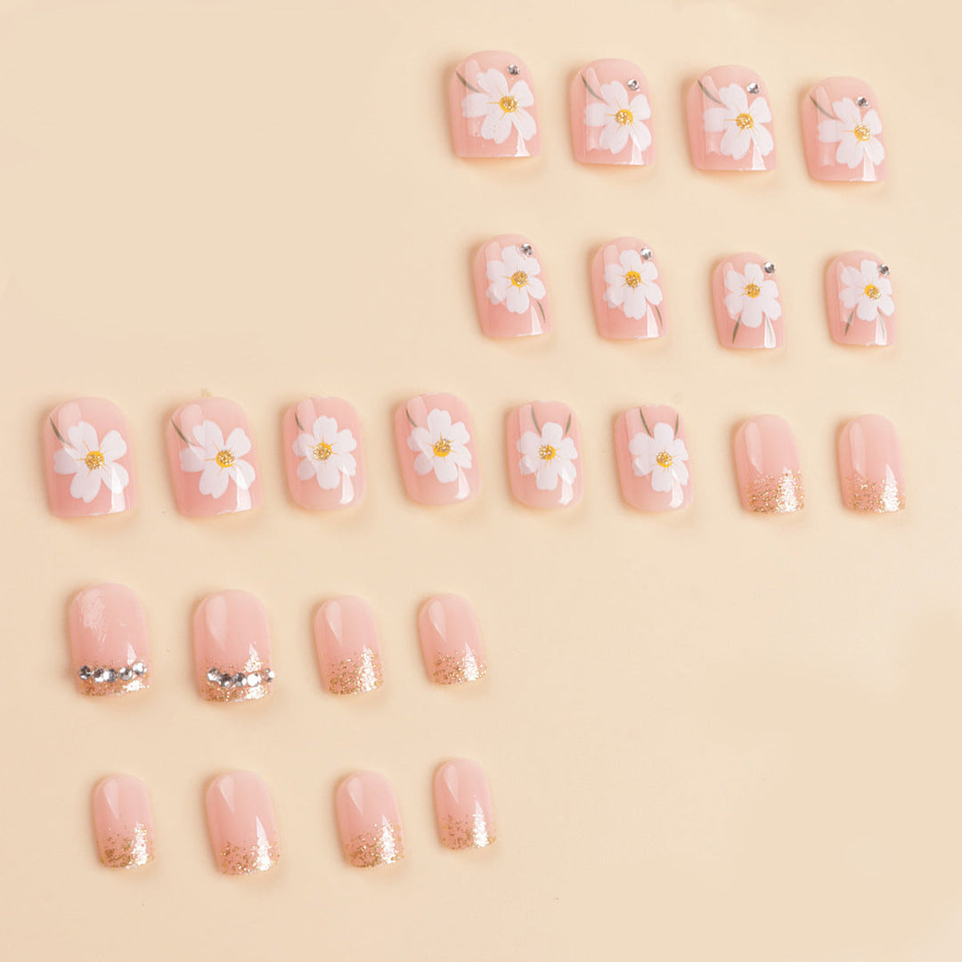 Floral Design Press-On Nail Art Tips Kalsten
