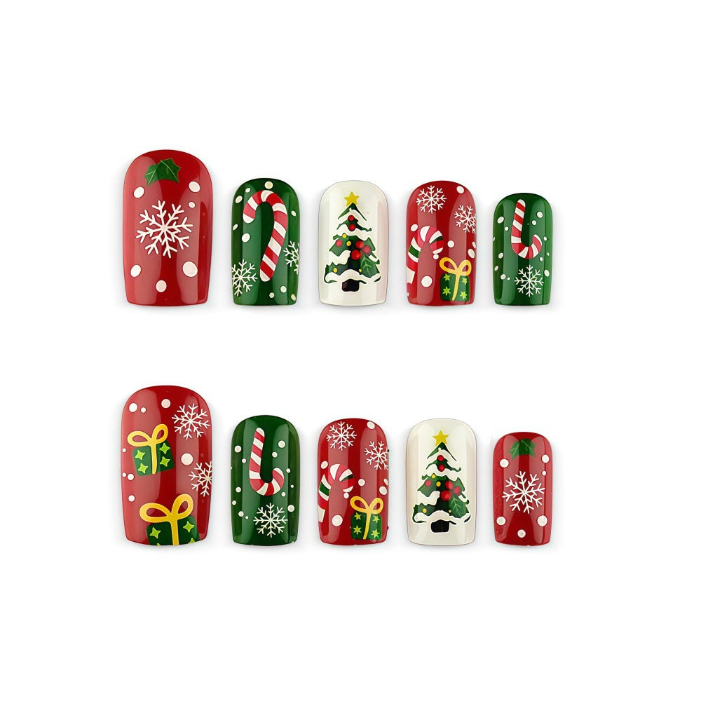 Artificial nails with festive Christmas designs Kalsten