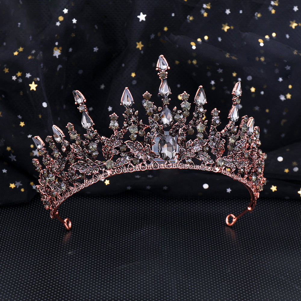 Women Elegant Crystal Tiara with Filigree Design Kalsten
