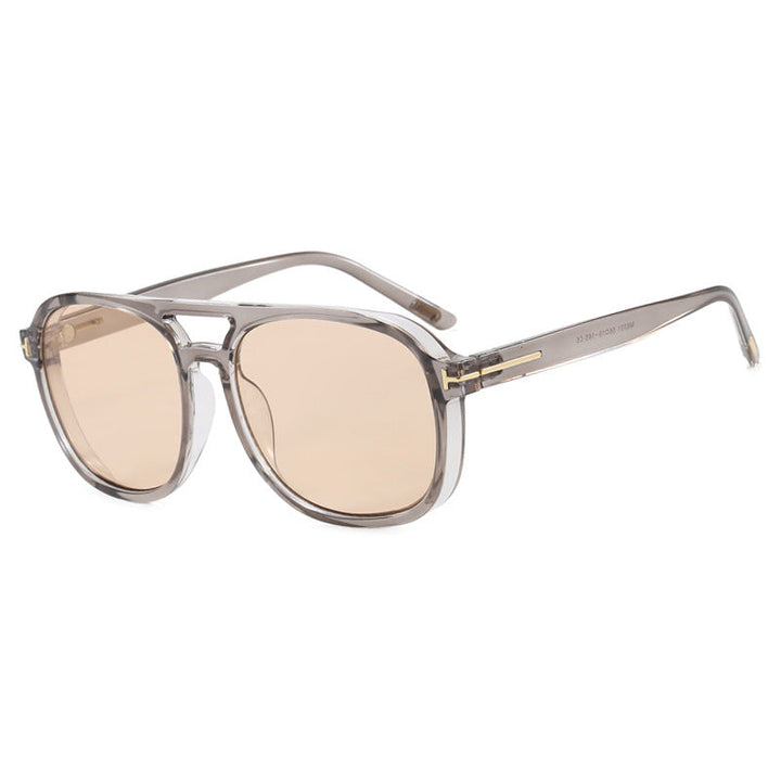 Women's square sunglasses with luxurious plastic frame and mirrored lenses Kalsten