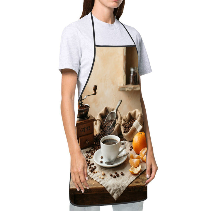 Dog Lover Full-Coverage Kitchen Apron With Adjustable Neck Strap And Waterproof Polyester Shell