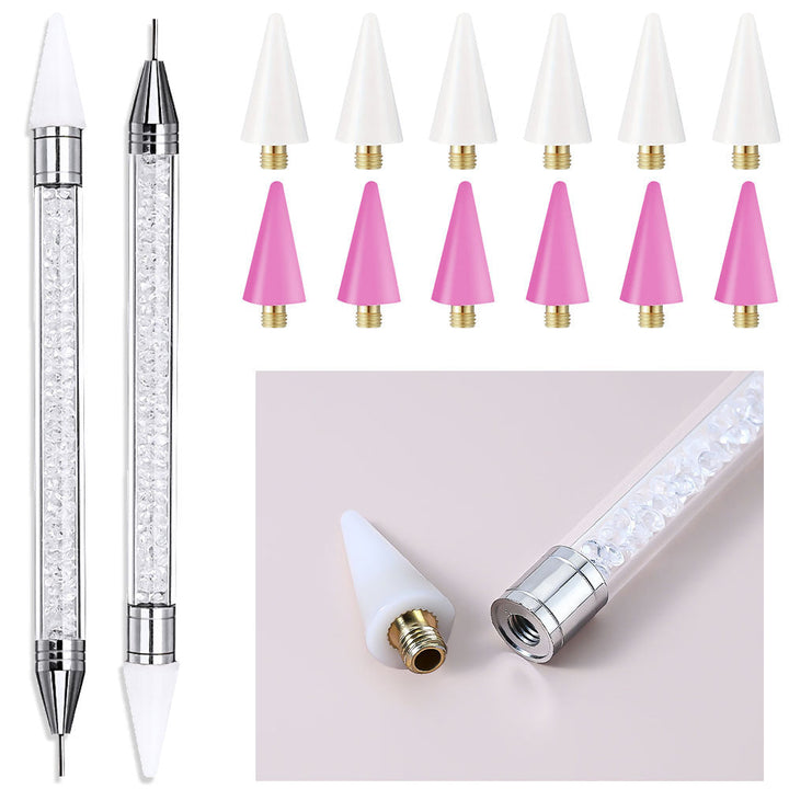 Professional Nail Art Detailing Brush with Crystal Handle Kalsten