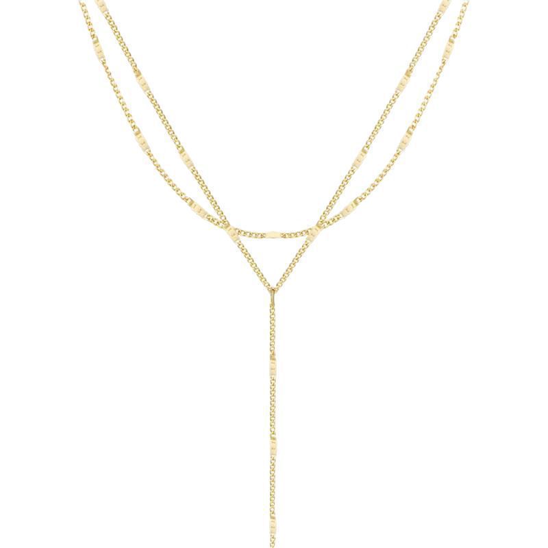 Elegant Layered Y-Chain Necklace Kalsten