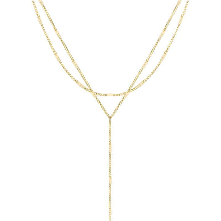 Elegant Layered Y-Chain Necklace Kalsten