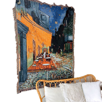 Artistic Vintage-Inspired Tapestry Throw Blanket