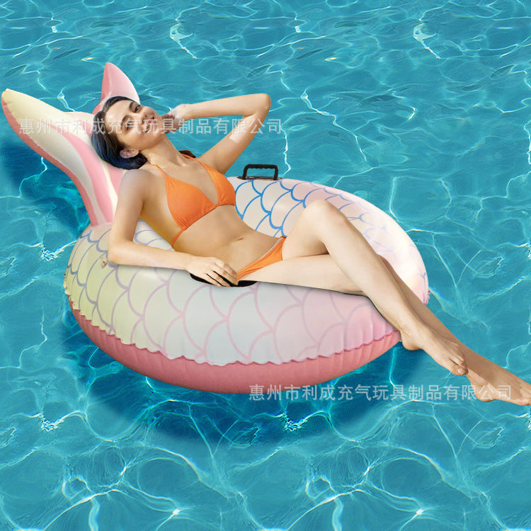 Women inflatable swimming ring with fish tail design Kalsten
